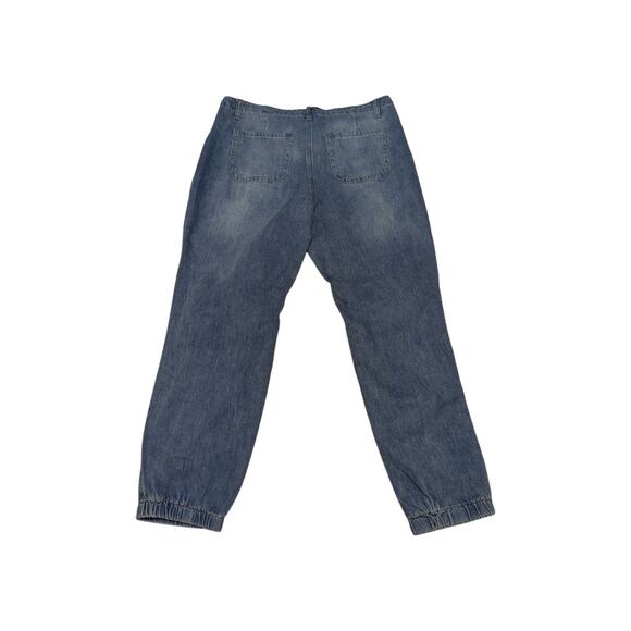 RM Rebecca Minkoff Light Wash Jeans Tapered Joggers Womens Medium Pants Blue - Picture 2 of 6